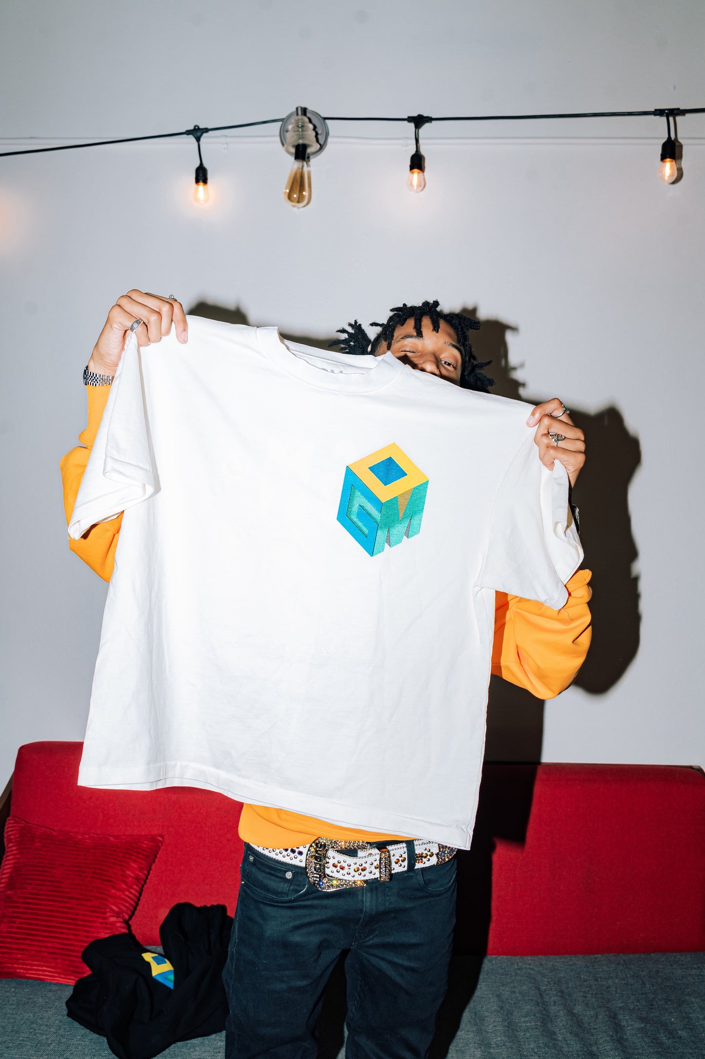 White Logo Tee