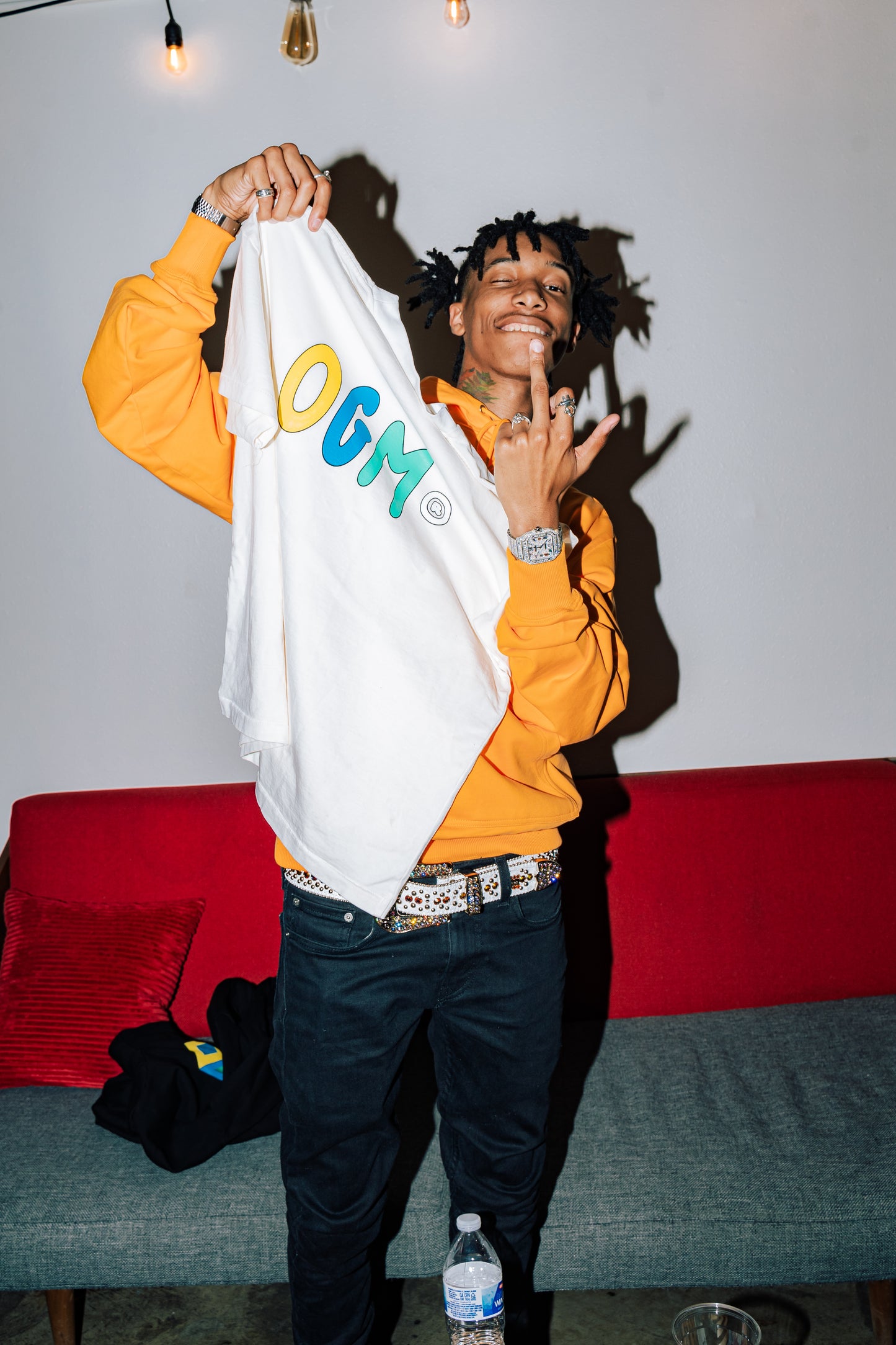 White Logo Tee